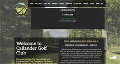 Desktop Screenshot of callandergolfclub.co.uk